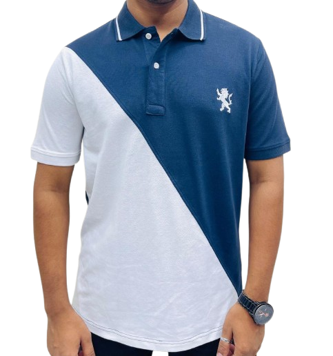 Blue White Half Tone Modelled 2